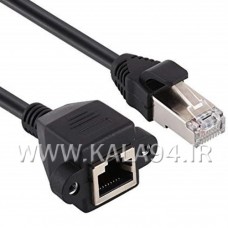 کابل 50 سانتی شبکه CL افزایشی / CAT6 / سرسوکت فلزی دو طرفه / تمام مس واقعی / ضخیم و مقاوم / تک پک نایلونی